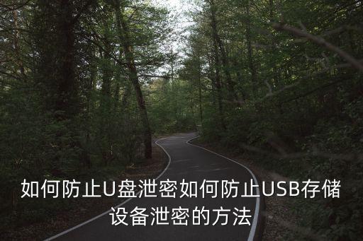 如何防止U盤泄密如何防止USB存儲(chǔ)設(shè)備泄密的方法