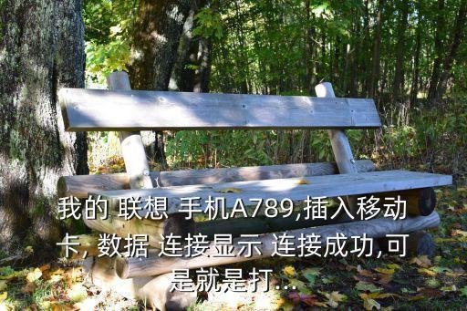 我的 聯(lián)想 手機(jī)A789,插入移動(dòng)卡, 數(shù)據(jù) 連接顯示 連接成功,可是就是打...