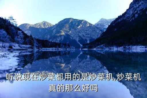 聽說現(xiàn)在炒菜都用的是炒菜機(jī),炒菜機(jī)真的那么好嗎