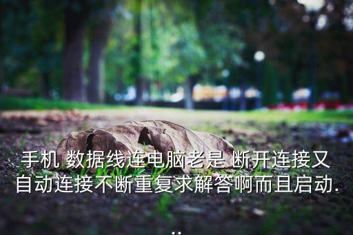 手機(jī) 數(shù)據(jù)線(xiàn)連電腦老是 斷開(kāi)連接又自動(dòng)連接不斷重復(fù)求解答啊而且啟動(dòng)...
