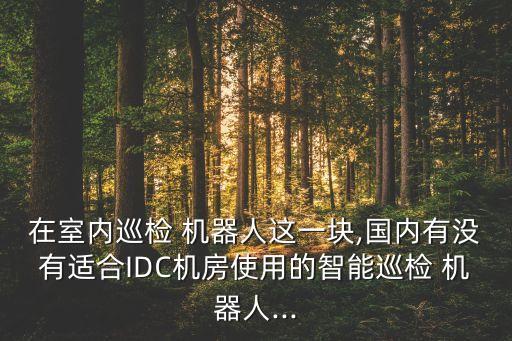 在室內(nèi)巡檢 機(jī)器人這一塊,國(guó)內(nèi)有沒(méi)有適合IDC機(jī)房使用的智能巡檢 機(jī)器人...