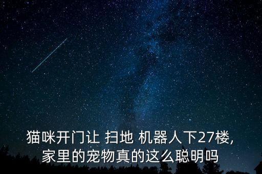 貓咪開門讓 掃地 機(jī)器人下27樓,家里的寵物真的這么聰明嗎