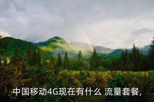 中國移動4G現(xiàn)在有什么 流量套餐,