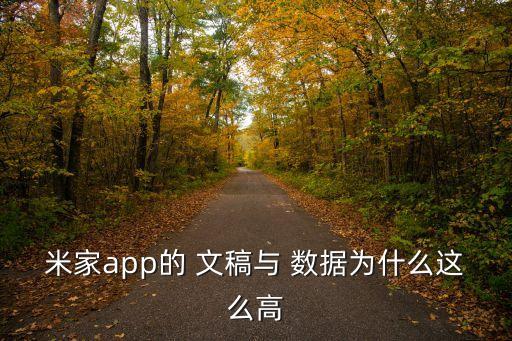 米家app的 文稿與 數(shù)據(jù)為什么這么高