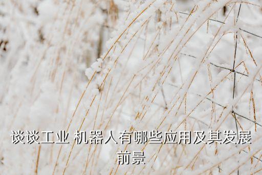 談?wù)劰I(yè) 機(jī)器人有哪些應(yīng)用及其發(fā)展前景