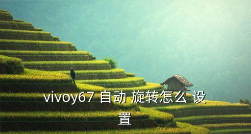 vivoy67 自動(dòng) 旋轉(zhuǎn)怎么 設(shè)置