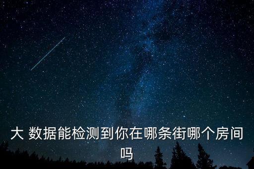 大 數(shù)據(jù)能檢測到你在哪條街哪個房間嗎