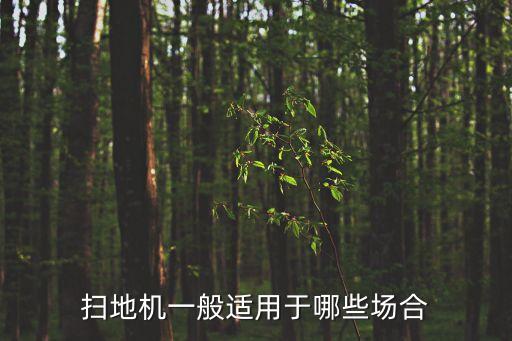 掃地機一般適用于哪些場合