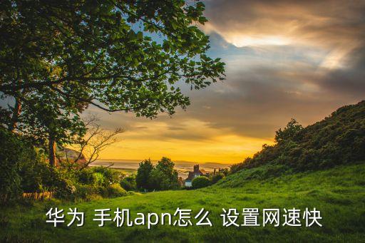  華為 手機(jī)apn怎么 設(shè)置網(wǎng)速快