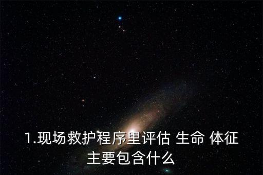 1.現(xiàn)場救護程序里評估 生命 體征主要包含什么