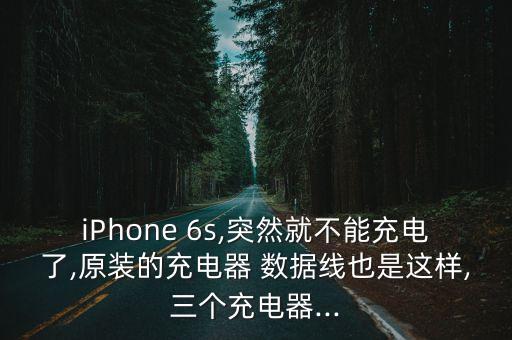 iPhone 6s,突然就不能充電了,原裝的充電器 數(shù)據(jù)線也是這樣,三個(gè)充電器...