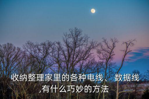  收納整理家里的各種電線、 數(shù)據(jù)線,有什么巧妙的方法