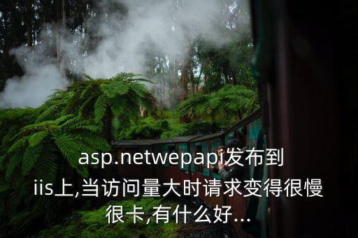  asp.netwepapi發(fā)布到iis上,當訪問量大時請求變得很慢很卡,有什么好...