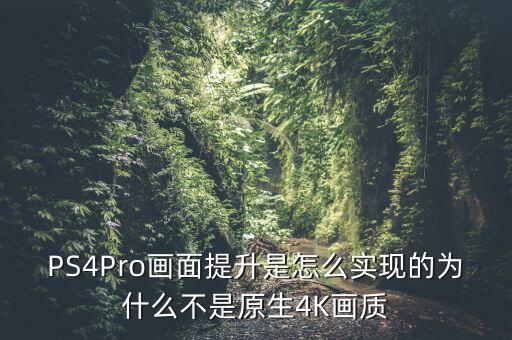 PS4Pro畫面提升是怎么實現(xiàn)的為什么不是原生4K畫質(zhì)