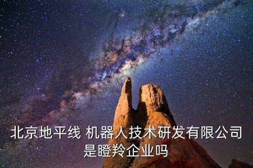 北京地平線 機器人技術(shù)研發(fā)有限公司是瞪羚企業(yè)嗎