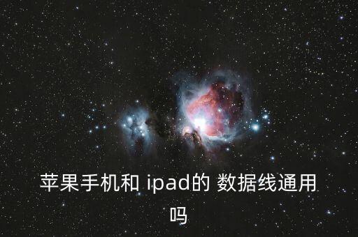 蘋果手機(jī)和 ipad的 數(shù)據(jù)線通用嗎