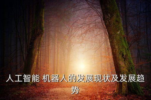 人工智能 機(jī)器人的發(fā)展現(xiàn)狀及發(fā)展趨勢(shì)