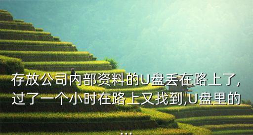 存放公司內(nèi)部資料的U盤丟在路上了,過了一個(gè)小時(shí)在路上又找到,U盤里的...