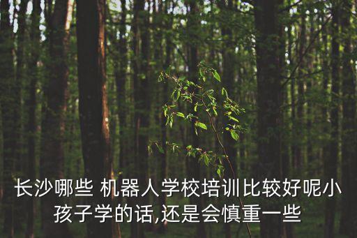 長(zhǎng)沙哪些 機(jī)器人學(xué)校培訓(xùn)比較好呢小孩子學(xué)的話,還是會(huì)慎重一些