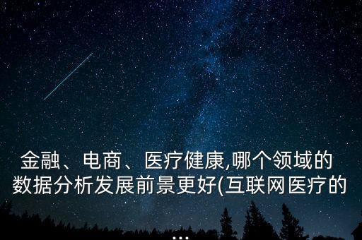 金融、電商、醫(yī)療健康,哪個(gè)領(lǐng)域的 數(shù)據(jù)分析發(fā)展前景更好(互聯(lián)網(wǎng)醫(yī)療的...