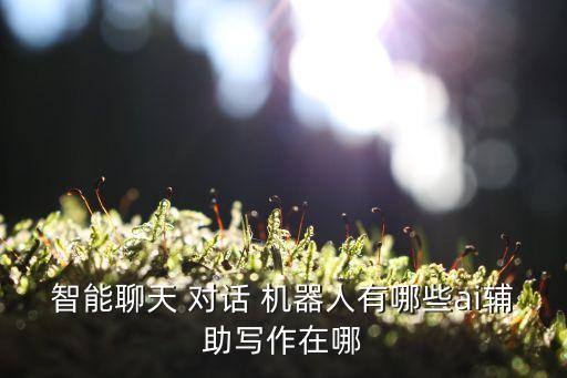 智能聊天 對(duì)話 機(jī)器人有哪些ai輔助寫作在哪