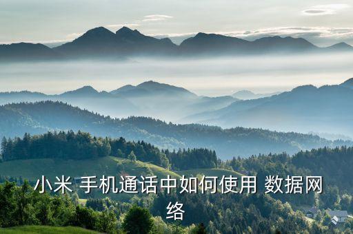  小米 手機(jī)通話中如何使用 數(shù)據(jù)網(wǎng)絡(luò)