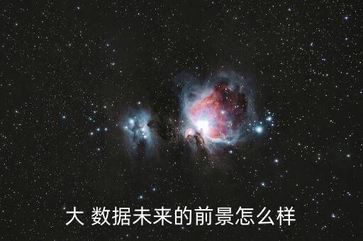 大 數(shù)據(jù)未來的前景怎么樣