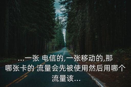 ...一張 電信的,一張移動的,那哪張卡的 流量會先被使用然后用哪個 流量該...