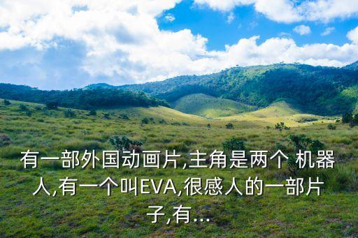 有一部外國動畫片,主角是兩個 機器人,有一個叫EVA,很感人的一部片子,有...
