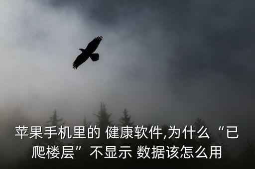 蘋(píng)果手機(jī)里的 健康軟件,為什么“已爬樓層”不顯示 數(shù)據(jù)該怎么用