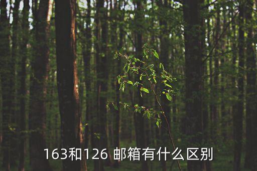 163和126 郵箱有什么區(qū)別