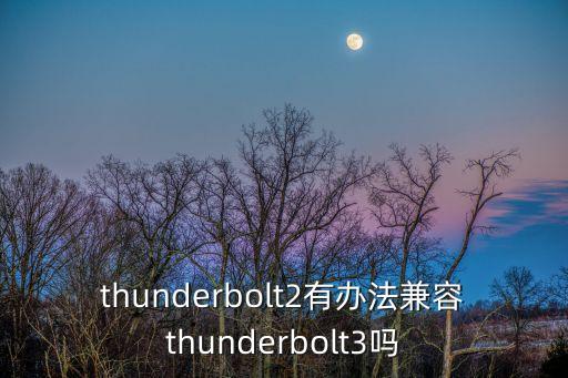 thunderbolt2有辦法兼容thunderbolt3嗎
