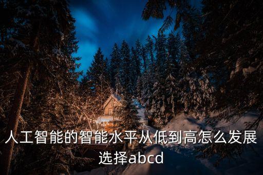 人工智能的智能水平從低到高怎么發(fā)展選擇abcd