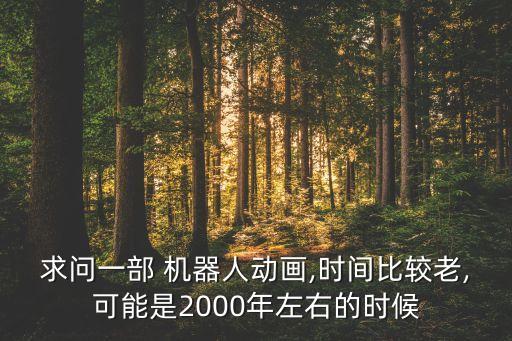 求問一部 機器人動畫,時間比較老,可能是2000年左右的時候