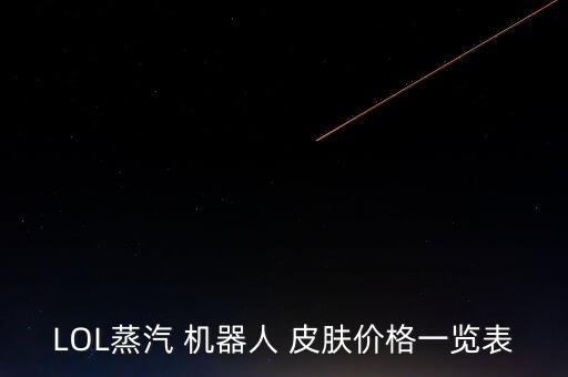 LOL蒸汽 機(jī)器人 皮膚價格一覽表