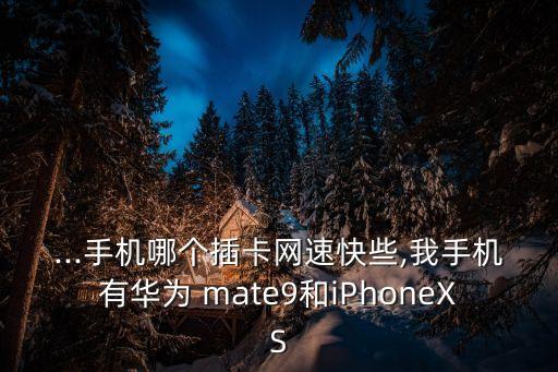 ...手機(jī)哪個插卡網(wǎng)速快些,我手機(jī)有華為 mate9和iPhoneXS