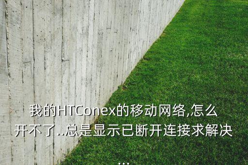 我的HTConex的移動(dòng)網(wǎng)絡(luò),怎么開不了..總是顯示已斷開連接求解決...