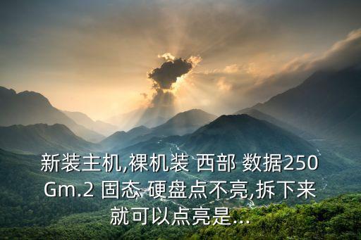 新裝主機,裸機裝 西部 數(shù)據(jù)250Gm.2 固態(tài) 硬盤點不亮,拆下來就可以點亮是...