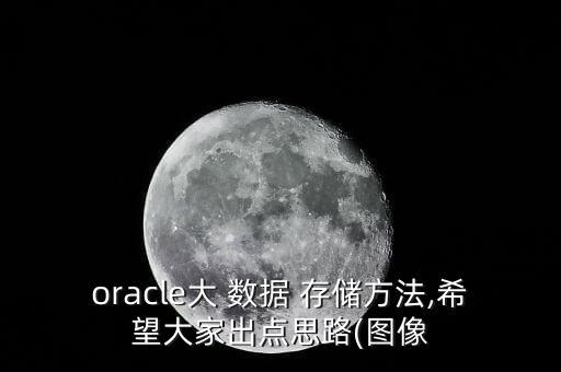 oracle大 數(shù)據(jù) 存儲方法,希望大家出點思路(圖像