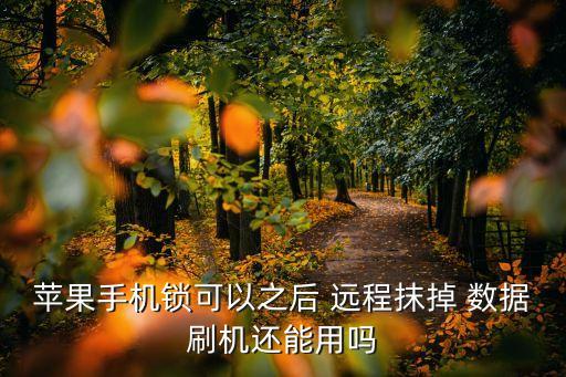 蘋(píng)果手機(jī)鎖可以之后 遠(yuǎn)程抹掉 數(shù)據(jù)刷機(jī)還能用嗎