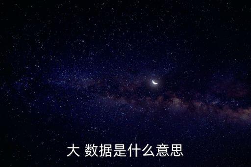 大 數(shù)據(jù)是什么意思