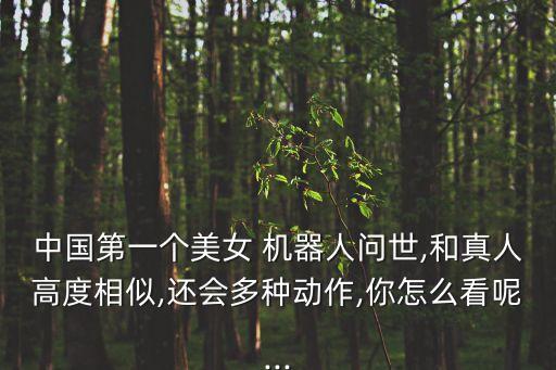 中國(guó)第一個(gè)美女 機(jī)器人問世,和真人高度相似,還會(huì)多種動(dòng)作,你怎么看呢...