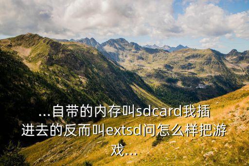 ...自帶的內(nèi)存叫sdcard我插進(jìn)去的反而叫extsd問怎么樣把游戲...