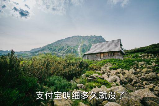  支付寶明細(xì)多久就沒了