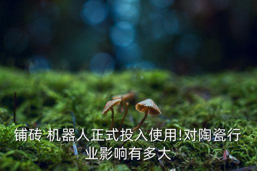 鋪磚 機器人正式投入使用!對陶瓷行業(yè)影響有多大