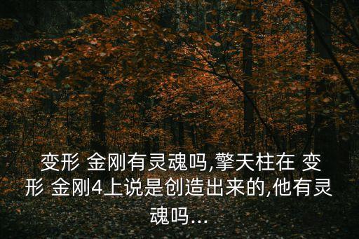 變形 金剛有靈魂嗎,擎天柱在 變形 金剛4上說是創(chuàng)造出來的,他有靈魂嗎...