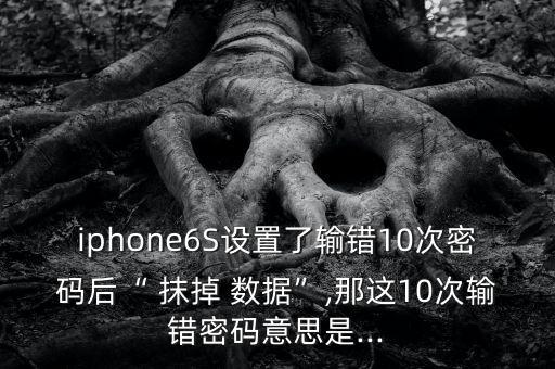 蘋果6splus抹掉數(shù)據(jù)