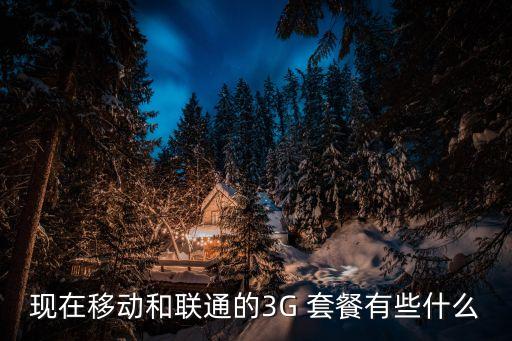 現(xiàn)在移動和聯(lián)通的3G 套餐有些什么