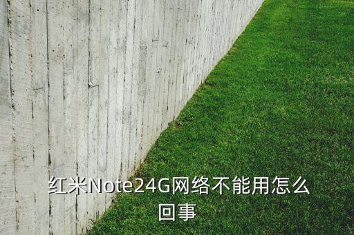  紅米Note24G網(wǎng)絡(luò)不能用怎么回事