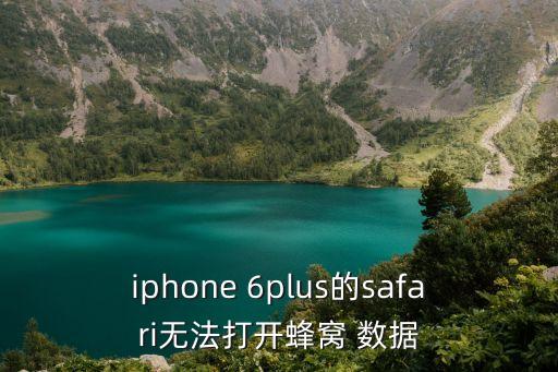 iphone 6plus的safari無(wú)法打開(kāi)蜂窩 數(shù)據(jù)
